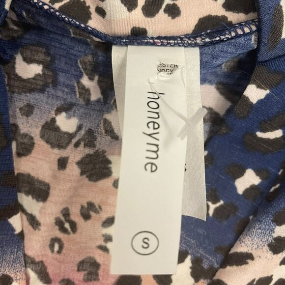 Honeyme Women's Mixed Print Top V-Neck 3/4 Sleeve Multicolor Size Small - Picture 8 of 9